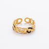 Jewelry Elegant Devil's Eye Star Heart Shape 304 Stainless Steel Open Rings
