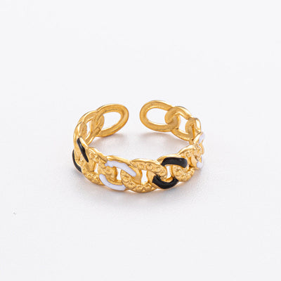 Jewelry Elegant Devil's Eye Star Heart Shape 304 Stainless Steel Open Rings
