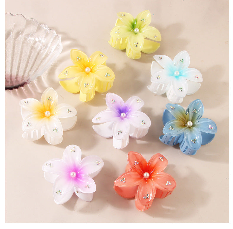 Women's Simple Style Classic Style Flower Plastic Resin Stoving Varnish Hair Claws