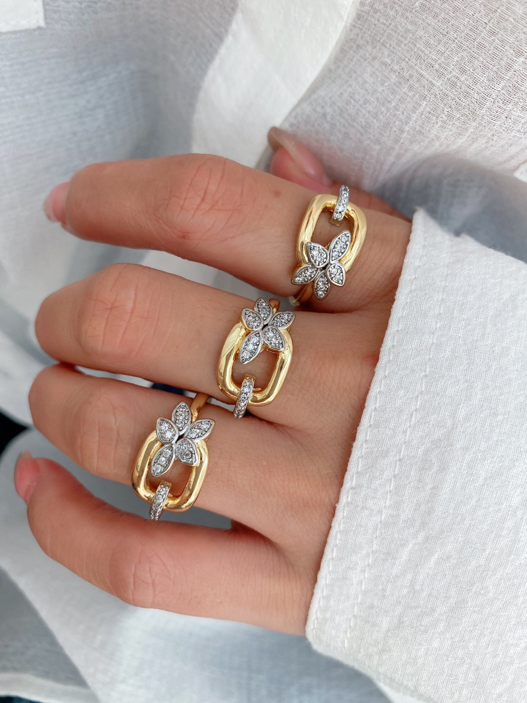 Jewelry Vintage Style Classic Style Geometric Copper Zircon Mixed Metal Rings Bracelets Earrings