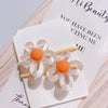 fashion flower mixed materials handmade hair tie 1 pair