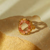 Jewelry Lady Geometric natural stone Titanium Steel Plating Rings