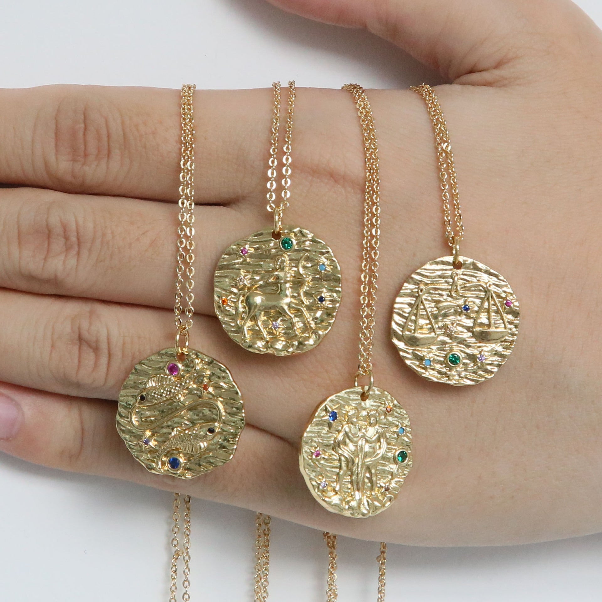 Brass Plating Constellation Pendant Necklace