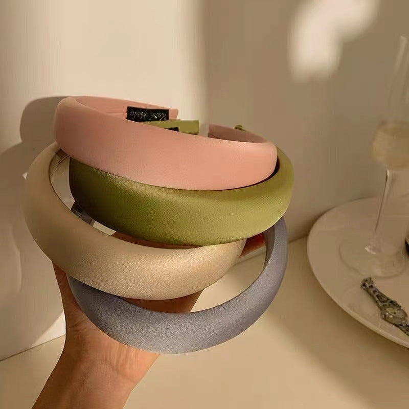 fashion solid color cloth handmade hair band 1 piece