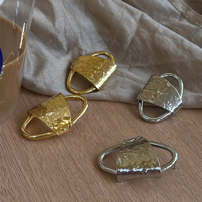 1 Pair Casual Simple Style Geometric Hollow Out Copper Ear Studs