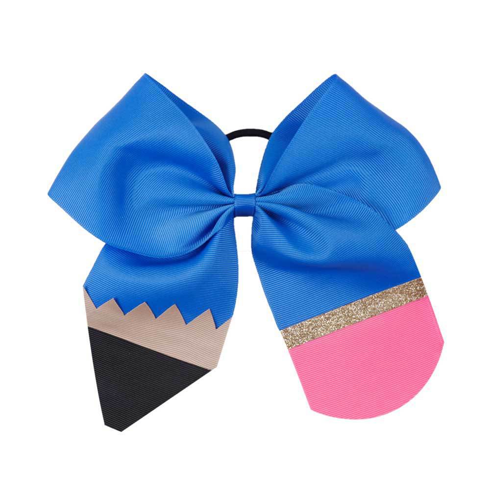 girl's cute simple style pencil rib ribbon bowknot hair tie
