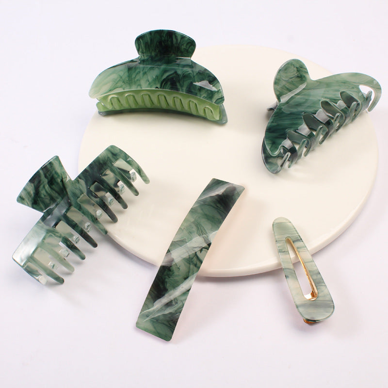 simple style geometric color block acetic acid sheets hair clip 1 piece