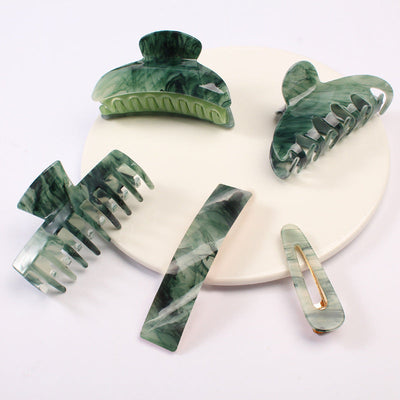 simple style geometric color block acetic acid sheets hair clip 1 piece