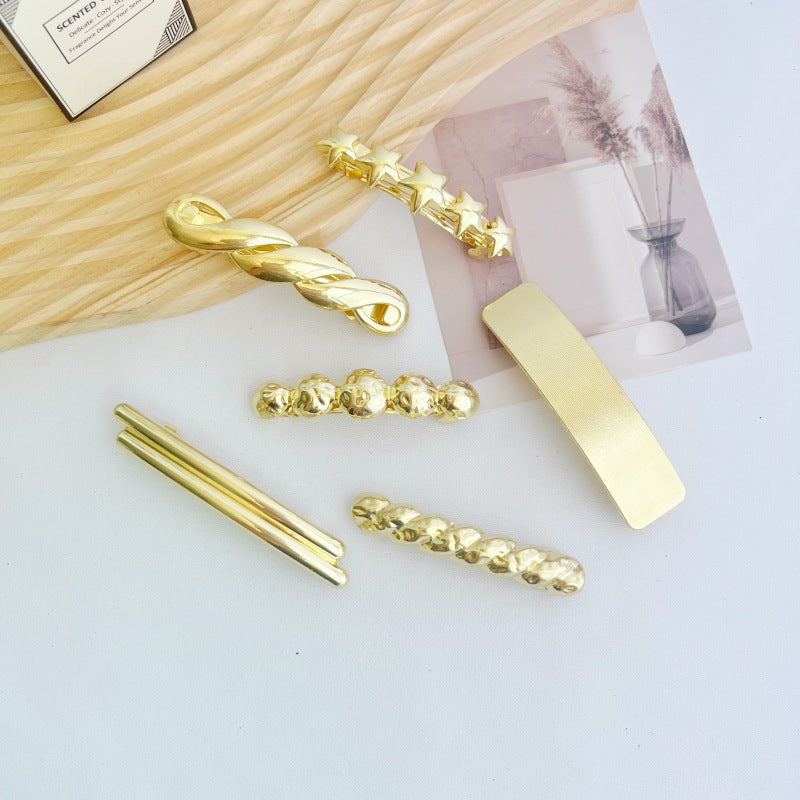 Women's Casual Simple Style Solid Color Alloy Plating Hair Clip