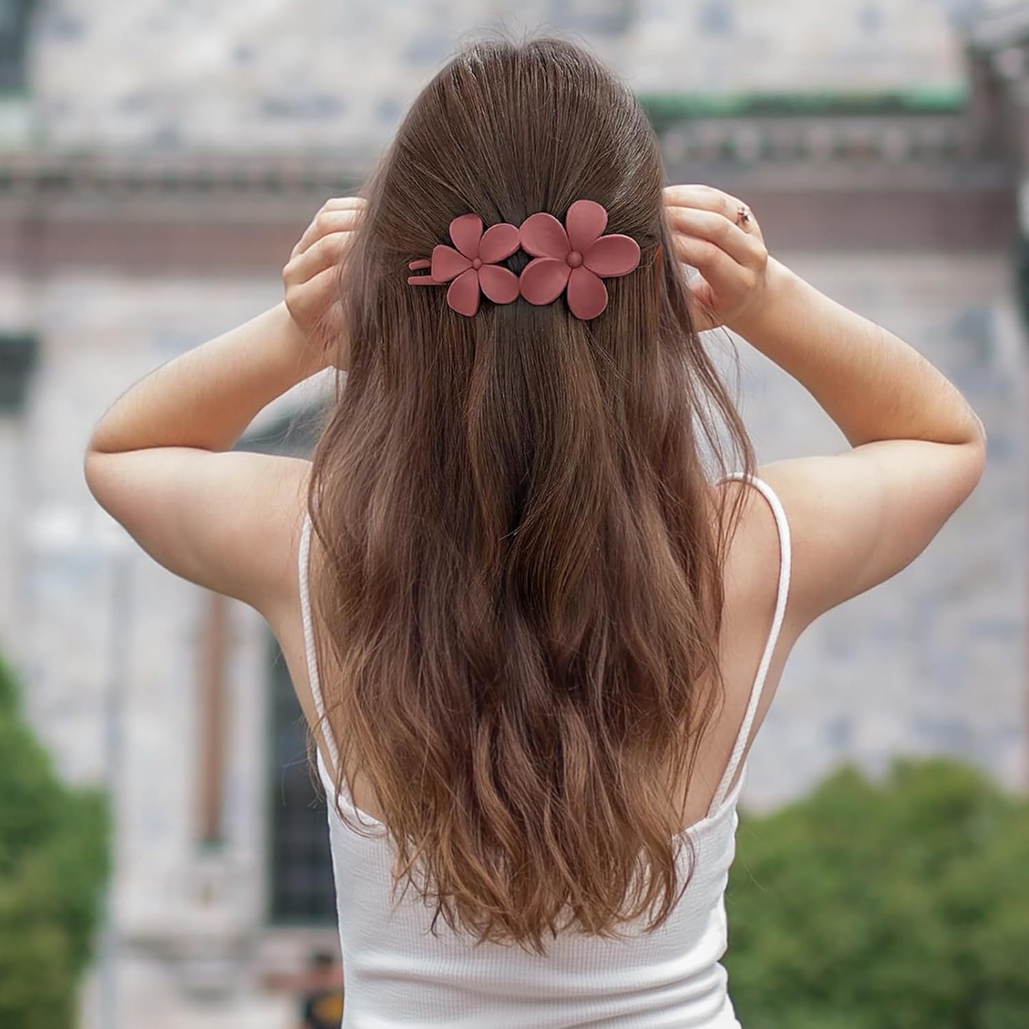 Women's Sweet Simple Style Flower PS Hair Clip