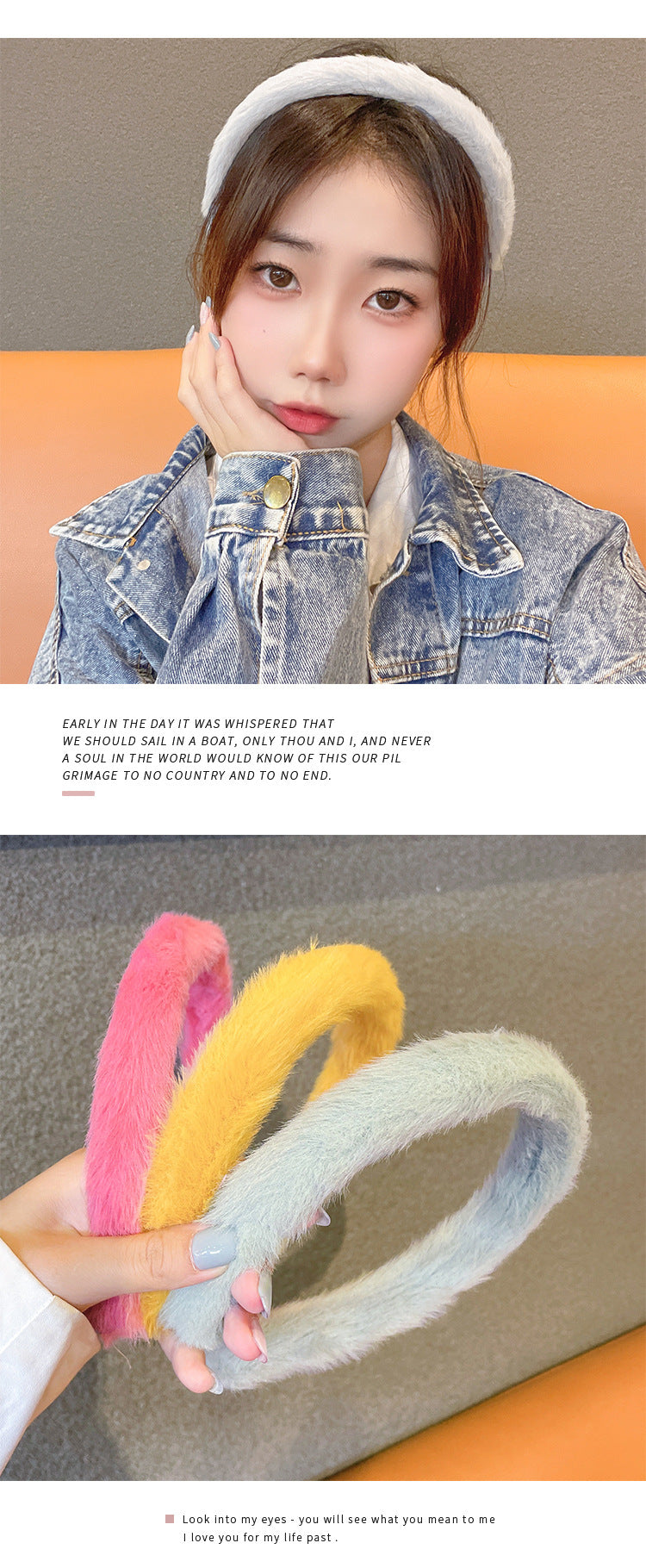 women's fashion c shape cloth handmade hair band