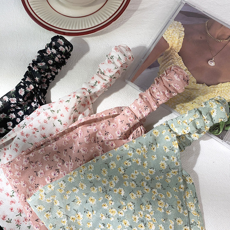 fashion elastic floral triangle scarf headband