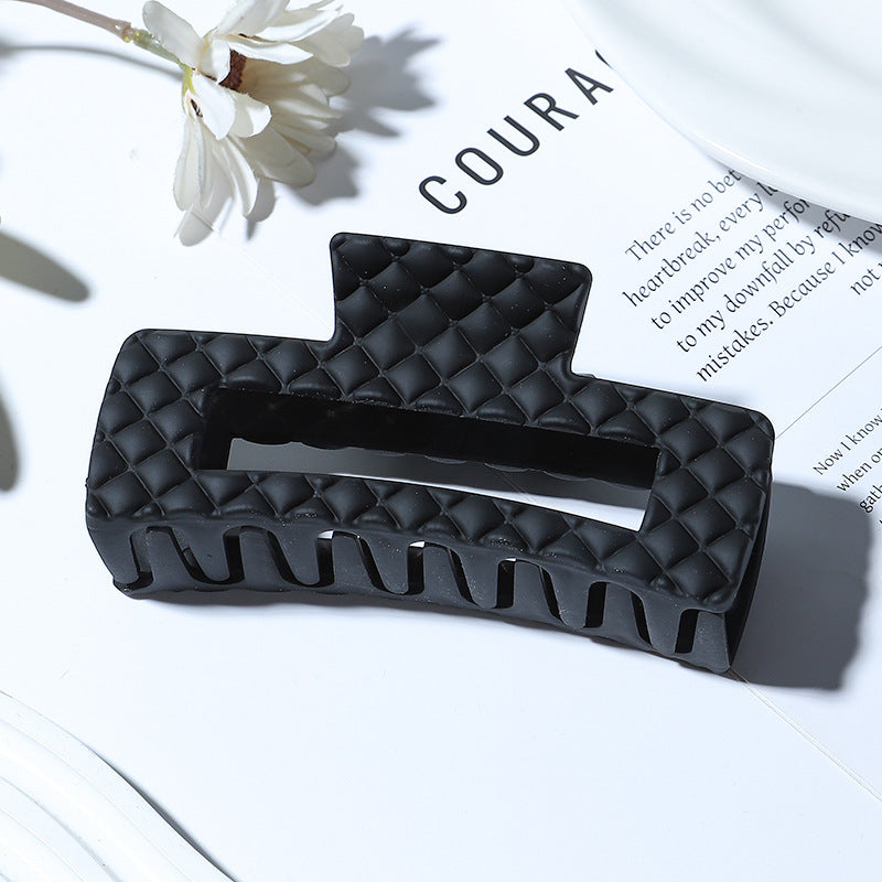 elegant simple style solid color plastic resin hair claws