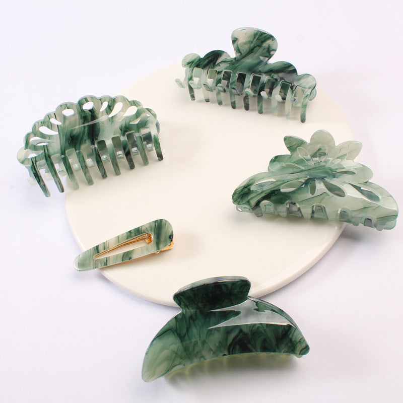 simple style geometric color block acetic acid sheets hair clip 1 piece