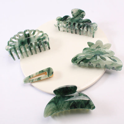 simple style geometric color block acetic acid sheets hair clip 1 piece