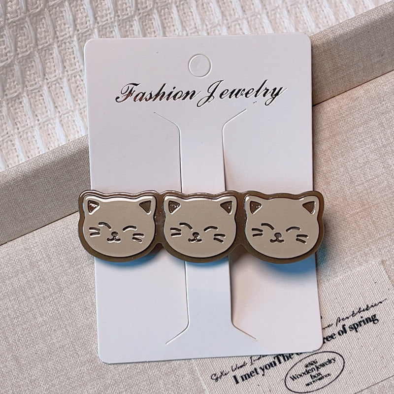 Women's Cartoon Style Cat Acetic acid sheets Hair Clip