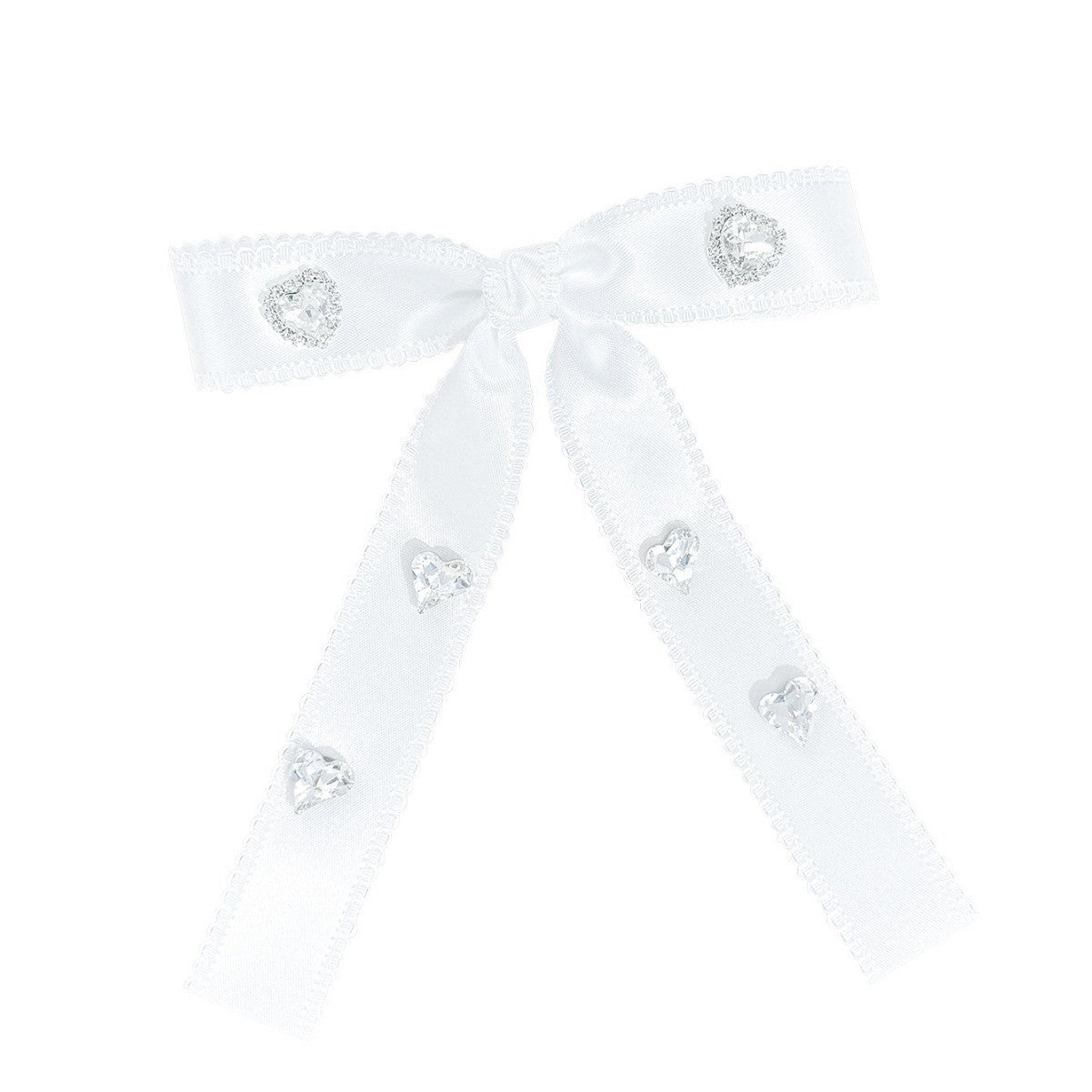 Women's Sweet Bow Knot Ribbon Inlay Rhinestones Hair Clip
