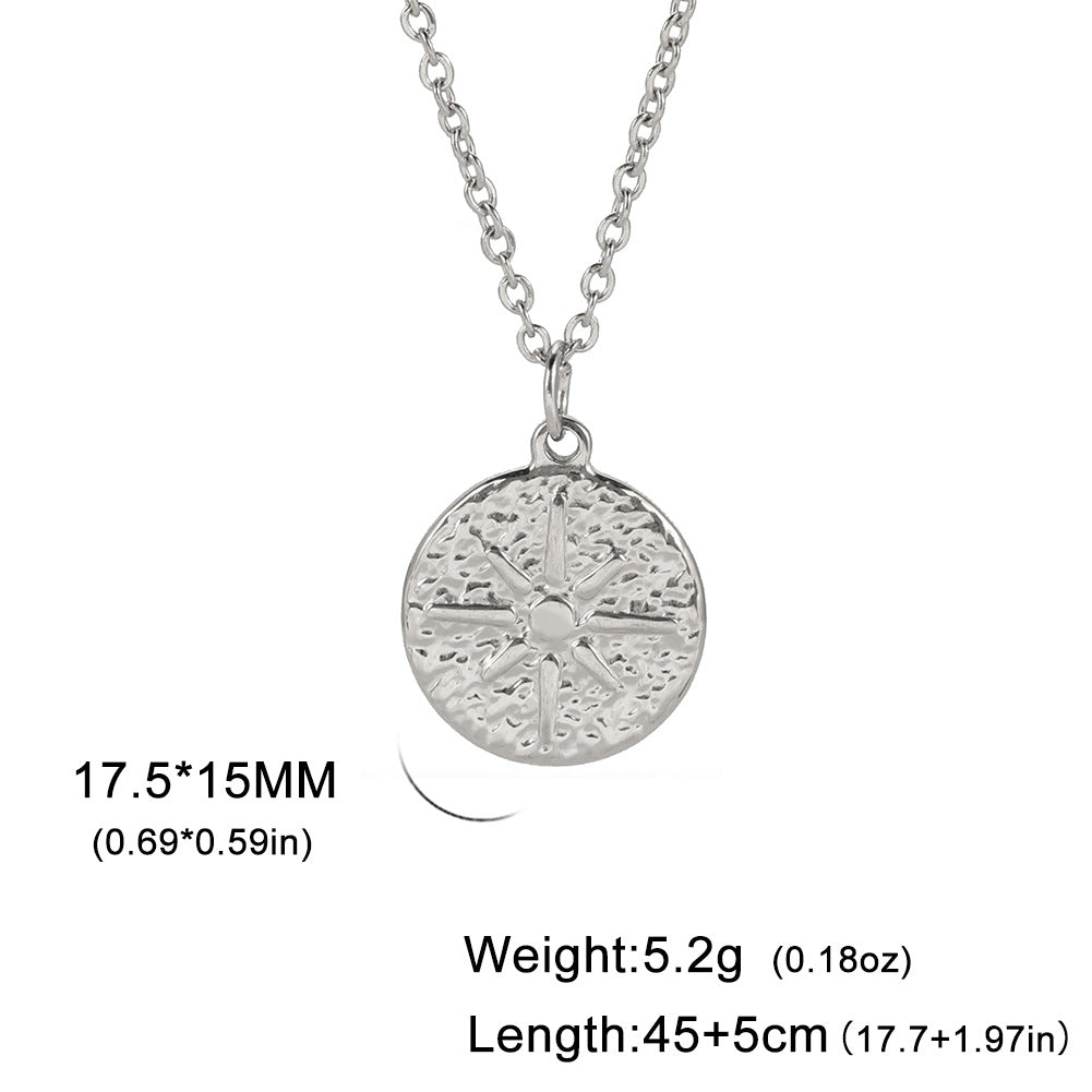 Jewelry Streetwear Sun 304 Stainless Steel Pendant Necklace