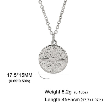 Jewelry Streetwear Sun 304 Stainless Steel Pendant Necklace