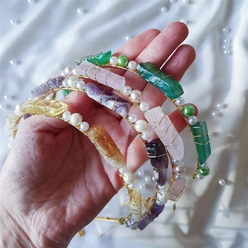 fashion square alloy inlay crystal hair band 1 piece