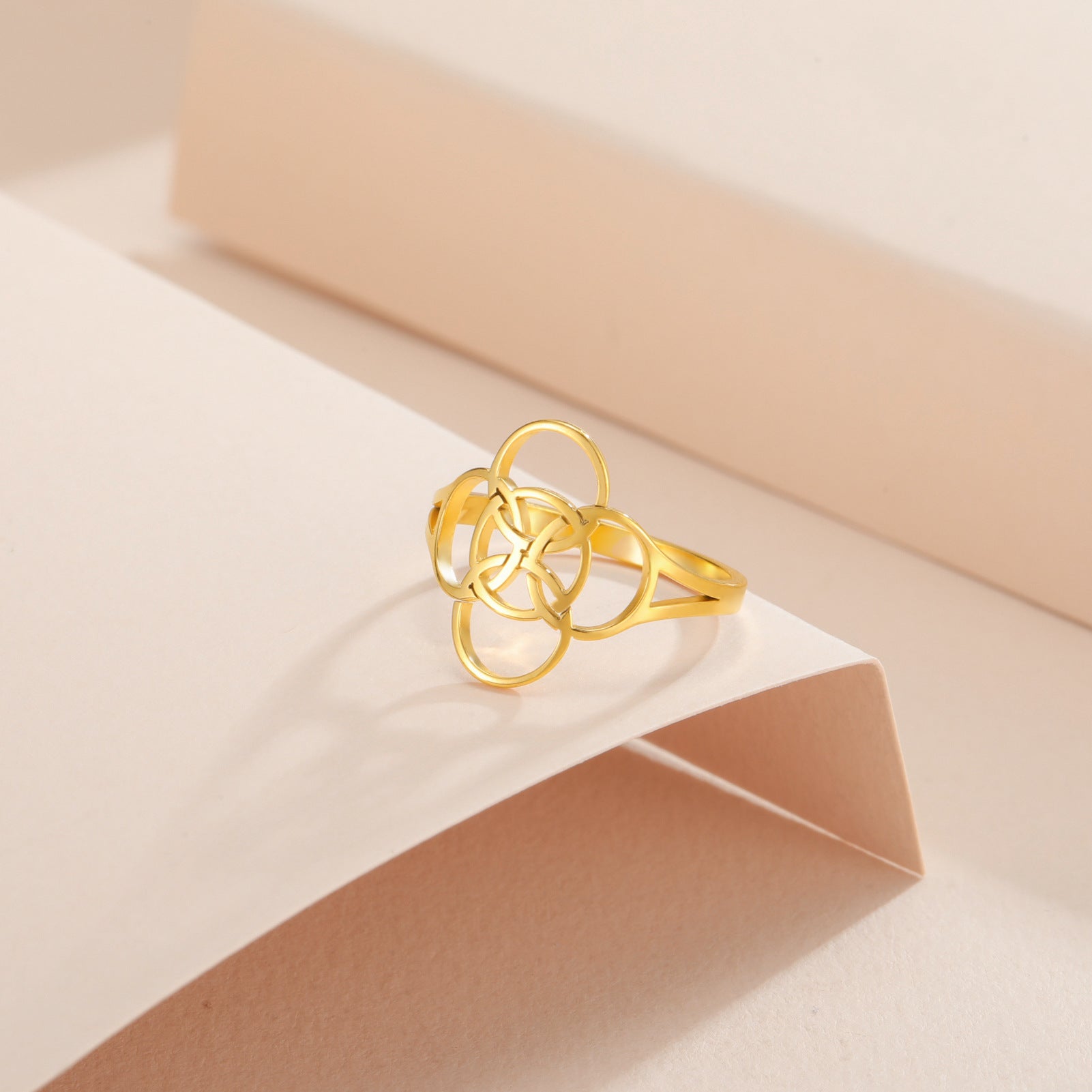 Jewelry Elegant Simple Style Geometric 304 Stainless Steel Plating Rings