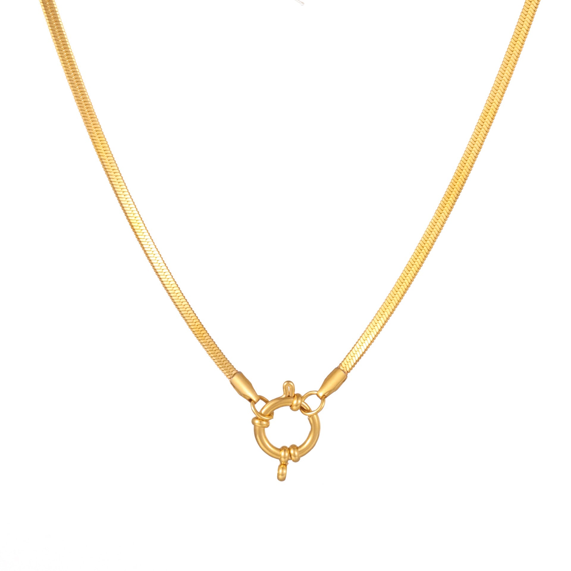 Jewelry Retro Simple Style Geometric Titanium Steel Plating Pendant Necklace