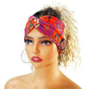 fashion color block flower cloth hair band 1 piece