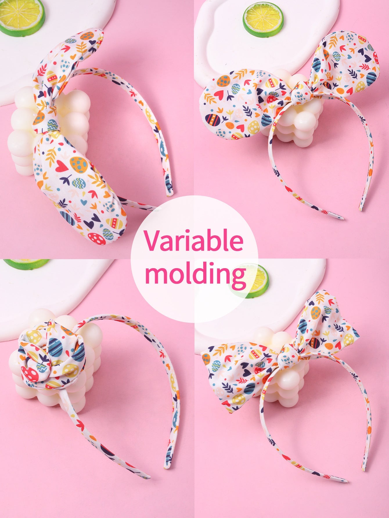 Unisex Princess Color Block Cloth Hair Band