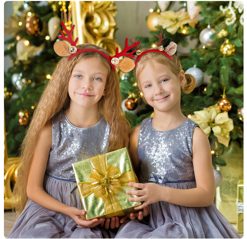 Christmas Cartoon Style Cute Women's Antlers Plastic Hair Band