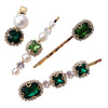women's simple style color block copper plating inlay rhinestones hair clip