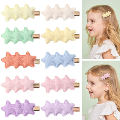 Fantasy Shadow Star Solid Color Hairpin Macaron  New Three-Dimensional Hair Accessories Children's Handmade Side Clip 4207