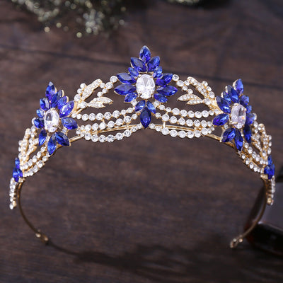 fashion oval crown alloy inlaid zircon crown 1 piece