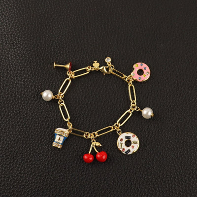 Rhinestone Copper Round Jewelry Set