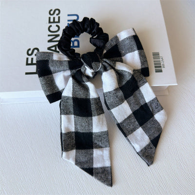 New Bow Long Ponytail Ribbon Large Intestine Hair Ring   Hot Sale Skull Hair Ring Hair Rope