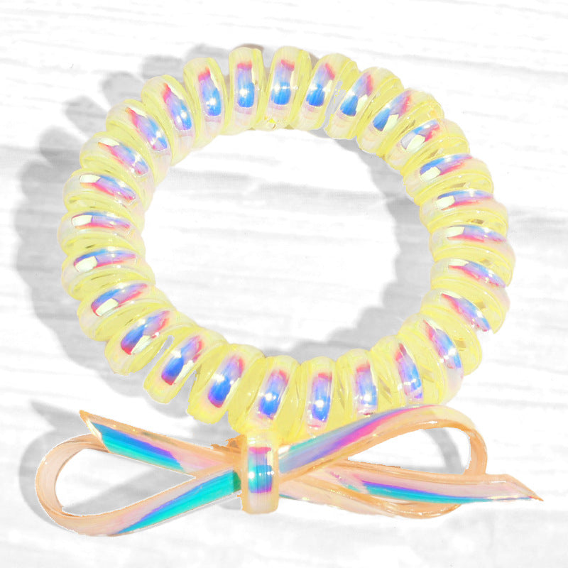 fashion bow knot telephone line hair tie 1 piece