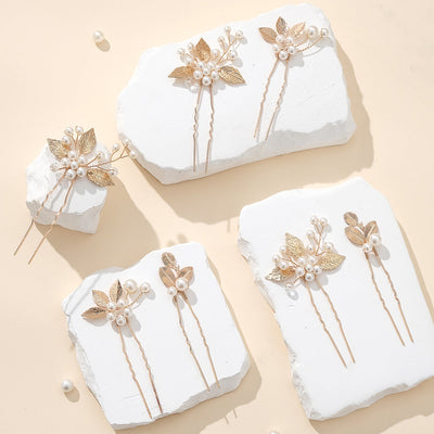 Women's Simple Style Flower Imitation Pearl Alloy Rhinestone Insert comb