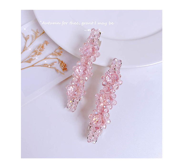sweet artificial crystal hair clip 1 piece