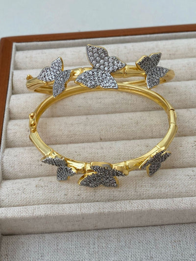 Jewelry Vintage Style Classic Style Butterfly Copper Zircon Plating Rings Earrings Necklace