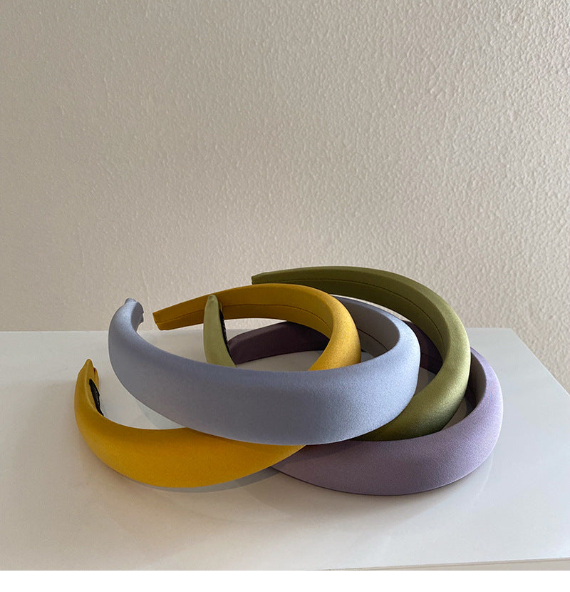 simple style solid color cloth handmade hair band 1 piece