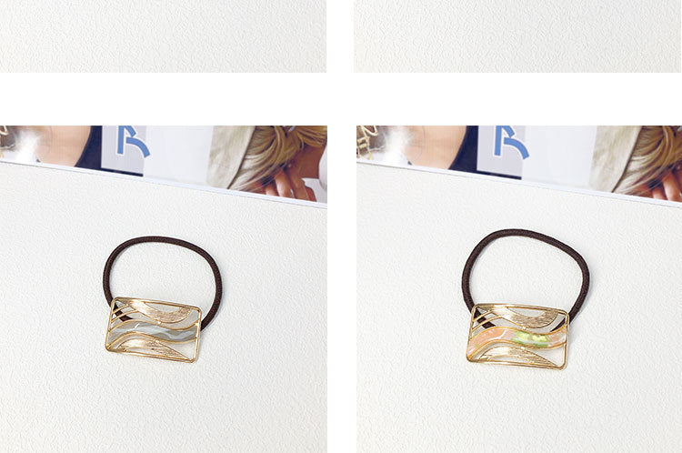 Women's Simple Style Geometric Alloy Resin Hair Tie