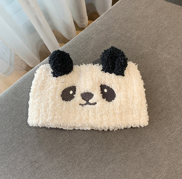 Women's Cute Panda Coral Fleece Hair Band