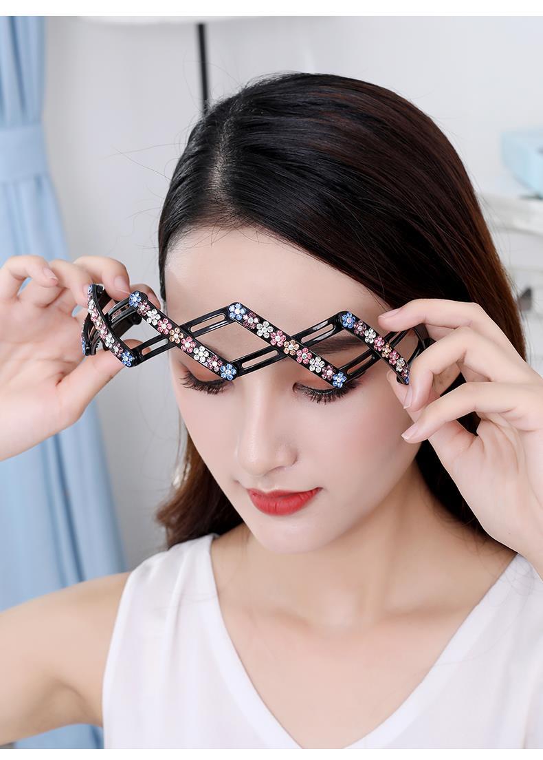 Women's Sweet Shiny Flower Arylic Inlay Rhinestones Pearl Hair Band