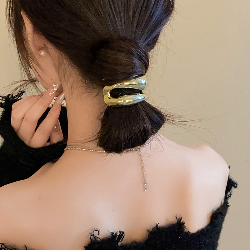 Women's IG Style Simple Style Solid Color Alloy Hair Tie