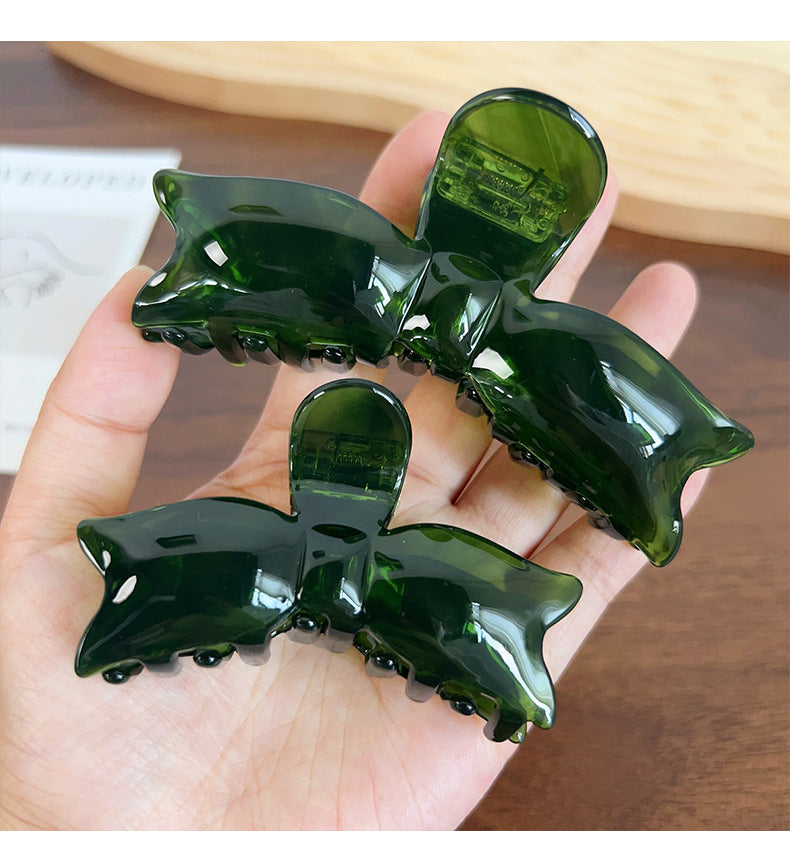 Women's Elegant Color Block Acetic acid sheets Bowknot Hair Claws