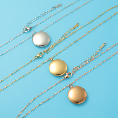 Jewelry IG Style Modern Style Classic Style Round 304 Stainless Steel Plating Pendant Necklace