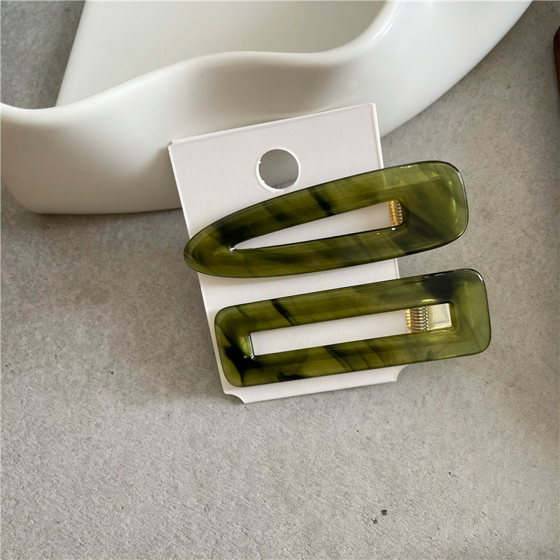simple style geometric acetic acid sheets hair clip 1 pair