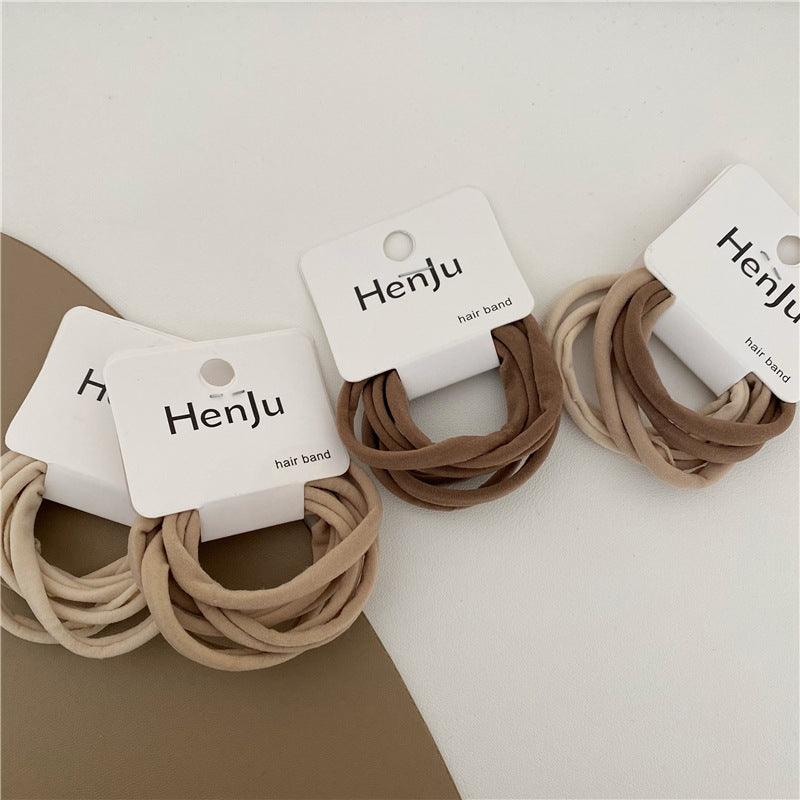 simple style solid color cloth hair tie