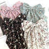 Women's Sweet Pastoral Bow Knot Cloth Floral Hair Claws