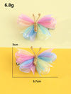 kid's cartoon style butterfly cloth knitting hair clip