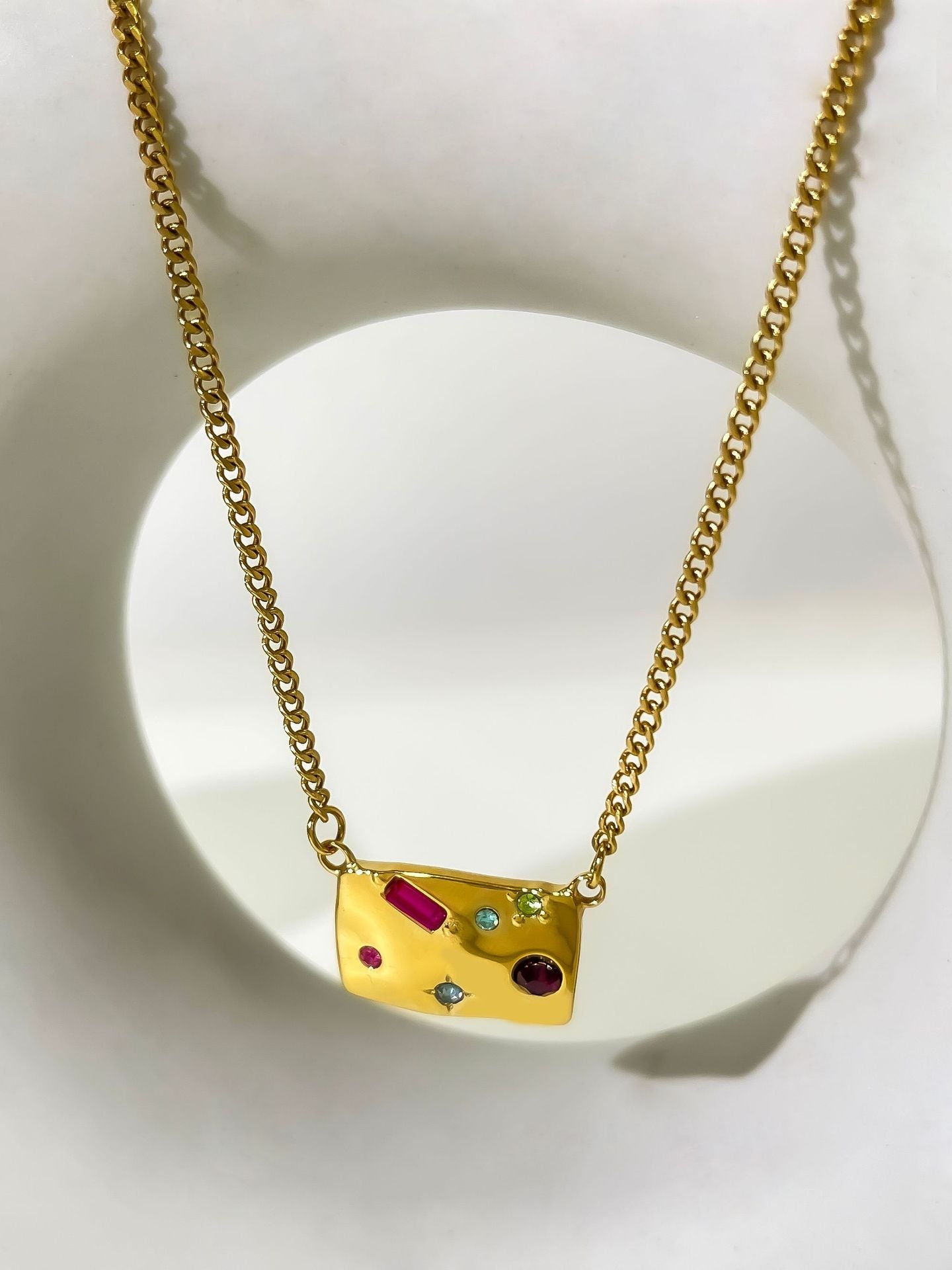 Jewelry Vintage Style Simple Style Geometric 304 Stainless Steel Plating Pendant Necklace